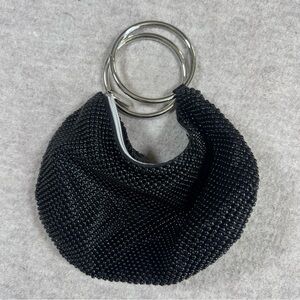 Vintage Black Beaded Wristlet